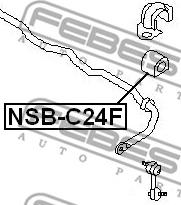 Febest NSB-C24F - Втулка, стабілізатор autozip.com.ua