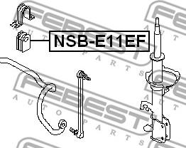 Febest NSB-E11EF - Втулка, стабілізатор autozip.com.ua