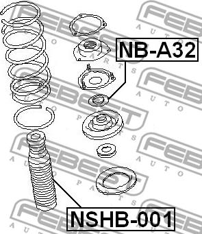 Febest NSHB-001 - Відбійник, буфер амортизатора autozip.com.ua