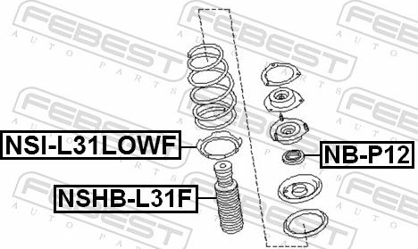 Febest NSHB-L31F - Відбійник, буфер амортизатора autozip.com.ua