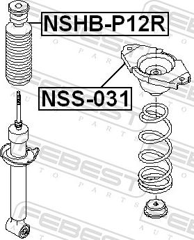 Febest NSHB-P12R - Відбійник, буфер амортизатора autozip.com.ua