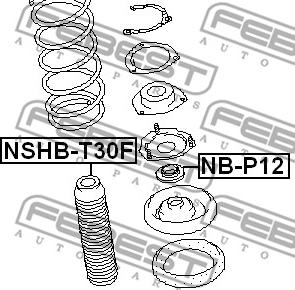 Febest NSHB-T30F - Пыльник аморт. NISSAN ALMERA. MAXIMA. X-TRAIL передн. пр-во Febest autozip.com.ua