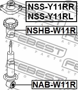 Febest NSHB-W11R - Пильник амортизатора, захисний ковпак autozip.com.ua