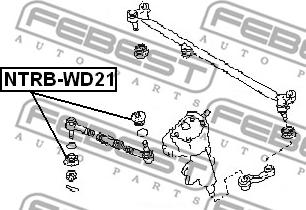 Febest NTRB-WD21 - Ремкомплект, наконечник поперечної рульової тяги autozip.com.ua