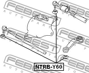 Febest NTRB-Y60 - Ремкомплект, наконечник поперечної рульової тяги autozip.com.ua