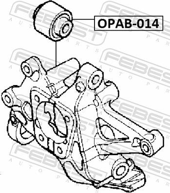 Febest OPAB-014 - Сайлентблок, важіль підвіски колеса autozip.com.ua
