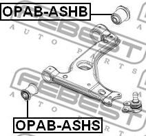 Febest OPAB-ASHB - Сайлентблок, важеля підвіски колеса autozip.com.ua