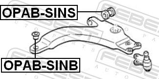 Febest OPAB-SINB - Сайлентблок, важіль підвіски колеса autozip.com.ua