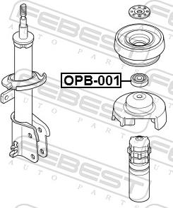 Febest OPB-001 - Підшипник кочення, опора стійки амортизатора autozip.com.ua