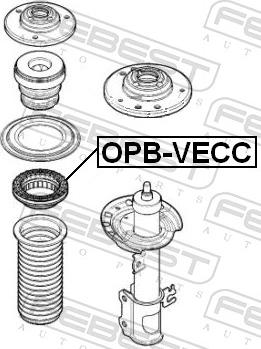 Febest OPB-VECC - Підшипник кочення, опора стійки амортизатора autozip.com.ua