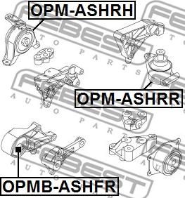 Febest OPM-ASHRH - Подушка, підвіска двигуна autozip.com.ua