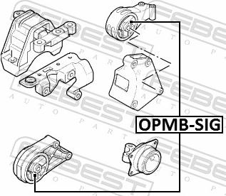 Febest OPMB-SIG - Подушка, підвіска двигуна autozip.com.ua