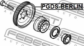 Febest PGDS-BERLIN - Ремінний шків, колінчастий вал autozip.com.ua