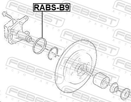 Febest RABS-B9 - Зубчастий диск імпульсного датчика, протівобл. устр. autozip.com.ua