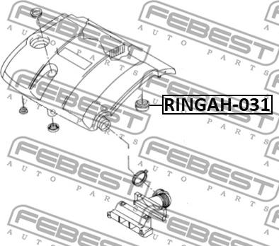 Febest RINGAH-031 - Прокладка, корпус повітряного фільтра autozip.com.ua