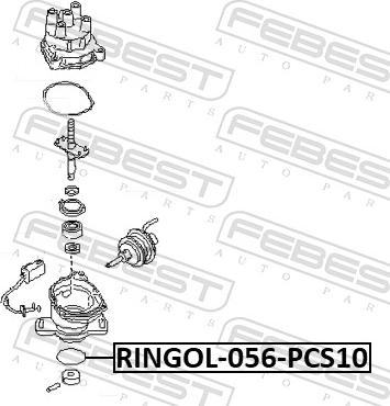 Febest RINGOL-056-PCS10 - Прокладка, корпус термостата autozip.com.ua