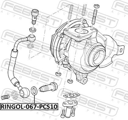 Febest RINGOL-067-PCS10 - Прокладка, уприскування масла (компресор) autozip.com.ua