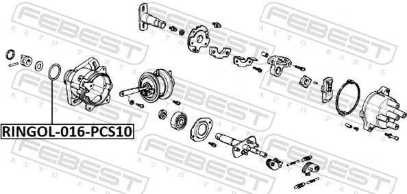 Febest RINGOL-016-PCS10 - Прокладка, корпус термостата autozip.com.ua