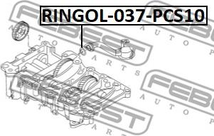 Febest RINGOL-037-PCS10 - Прокладка, сітчастий масляний фільтр autozip.com.ua