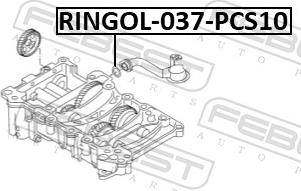 Febest RINGOL-037-PCS10 - Прокладка, сітчастий масляний фільтр autozip.com.ua