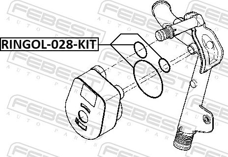 Febest RINGOL-028-KIT - Комплект прокладок, масляний радіатор autozip.com.ua