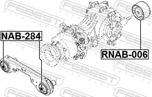 Febest RNAB-006 - Опора, диференціал autozip.com.ua