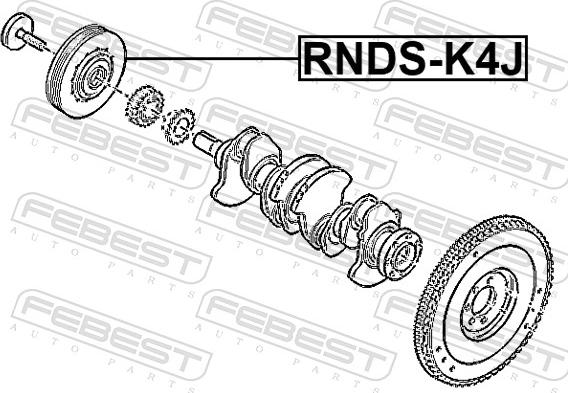 Febest RNDS-K4J - Ремінний шків, колінчастий вал autozip.com.ua