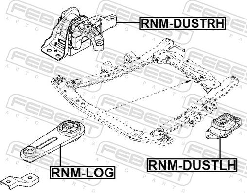 Febest RNM-DUSTRH - Подушка, підвіска двигуна autozip.com.ua