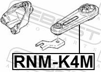 Febest RNM-K4M - Подушка, підвіска двигуна autozip.com.ua