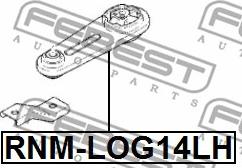 Febest RNM-LOG14LH - Подушка двигателя Dacia. Nissan. Renault пр-во FEBEST autozip.com.ua
