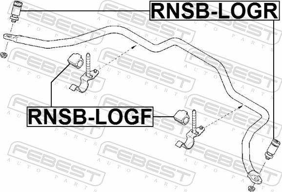 Febest RNSB-LOGF - Втулка, стабілізатор autozip.com.ua