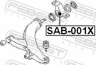 Febest SAB-001X - Сайлентблок, важіль підвіски колеса autozip.com.ua