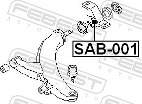 Febest SAB-001 - Сайлентблок, важіль підвіски колеса autozip.com.ua