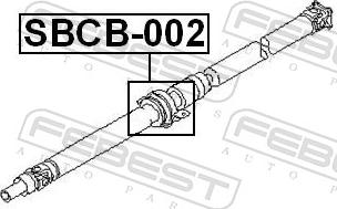 Febest SBCB-002 - Підвіска, карданний вал autozip.com.ua