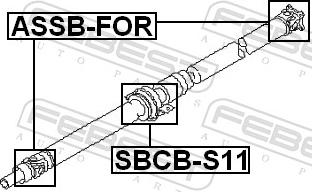 Febest SBCB-S11 - Підвіска, карданний вал autozip.com.ua