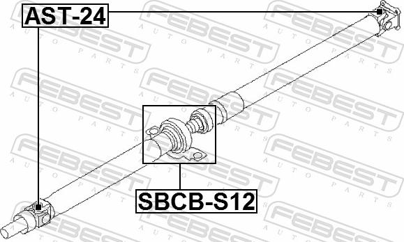 Febest SBCB-S12 - Підвіска, карданний вал autozip.com.ua
