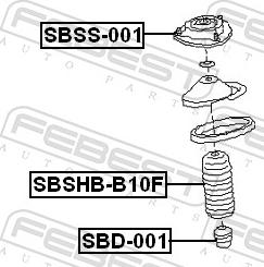 Febest SBD-001 - Відбійник, буфер амортизатора autozip.com.ua