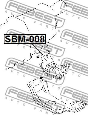 Febest SBM-008 - Подушка, підвіска двигуна autozip.com.ua