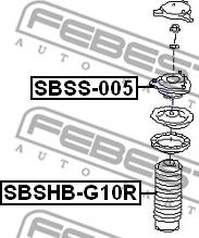 Febest SBSHB-G10R - Пильник амортизатора, захисний ковпак autozip.com.ua