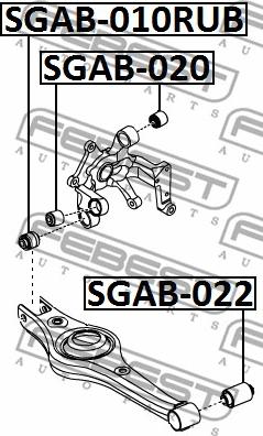 Febest SGAB-022 - Сайлентблок, важеля підвіски колеса autozip.com.ua