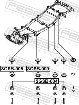 Febest SGSB-009 - Опора, рама автомобіля autozip.com.ua