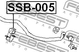 Febest SSB-005 - Втулка, стабілізатор autozip.com.ua