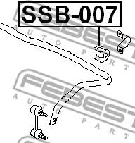 Febest SSB-007 - Втулка, стабілізатор autozip.com.ua