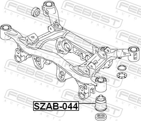 Febest SZAB-044 - Втулка, балка мосту autozip.com.ua