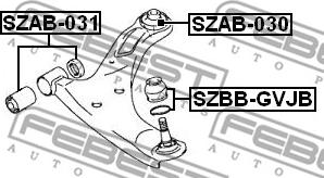 Febest SZBB-GVJB - Ремонтний комплект, що несуть / напрямні шарніри autozip.com.ua