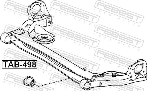 Febest TAB-498 - Втулка, балка мосту autozip.com.ua