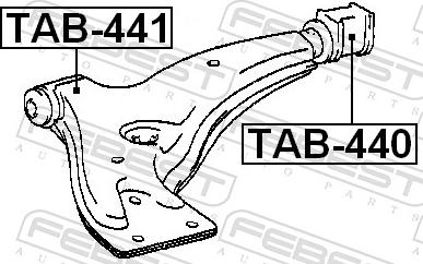 Febest TAB-441 - Сайлентблок, важіль підвіски колеса autozip.com.ua