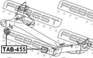 Febest TAB-455 - Втулка, балка мосту autozip.com.ua