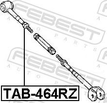 Febest TAB-464RZ - Сайлентблок, важіль підвіски колеса autozip.com.ua