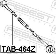 Febest TAB-464Z - Сайлентблок, важіль підвіски колеса autozip.com.ua